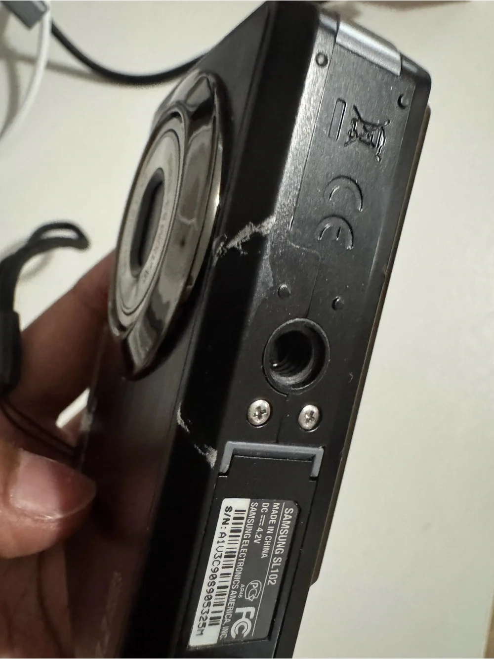 Samsung Black Compact Point-and-Shoot Digital Camera with Wrist Strap